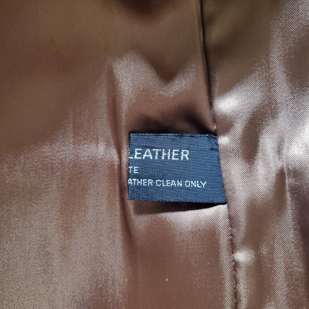 Brown Leather Blazer - Missing Label - image 6